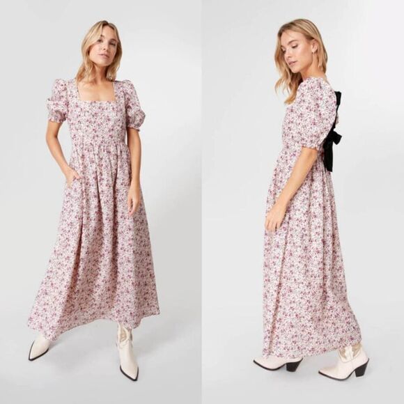 Tuckernuck HYACINTH HOUSE Pink Floral Isla Maxi Dress S NWOT - Picture 2 of 12